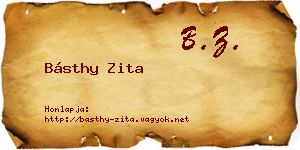 Básthy Zita névjegykártya